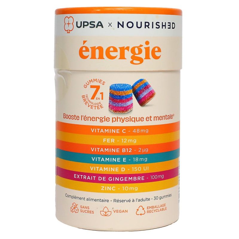 UPSA Nourished énergie gummies boite de 30