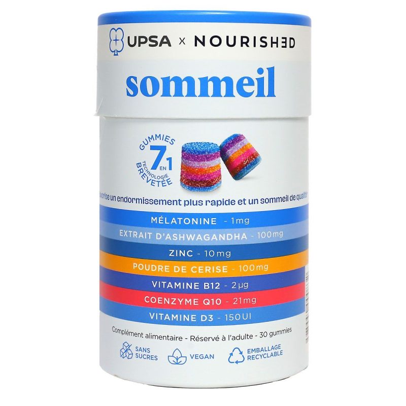 UPSA Nourished Sommeil gummies boite de 30