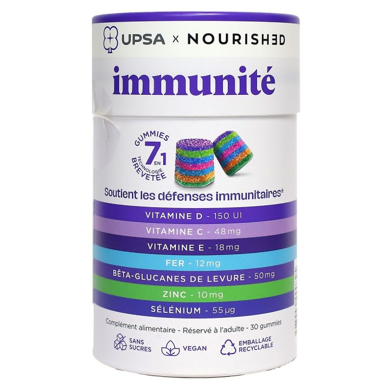 UPSA Nourished Immunité gummies boite de 30