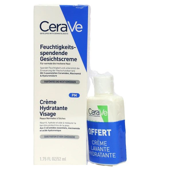 CERAVE CREME HYDRATANTE VISAGE 52ML + CREME LAVANTE HYDRATANTE