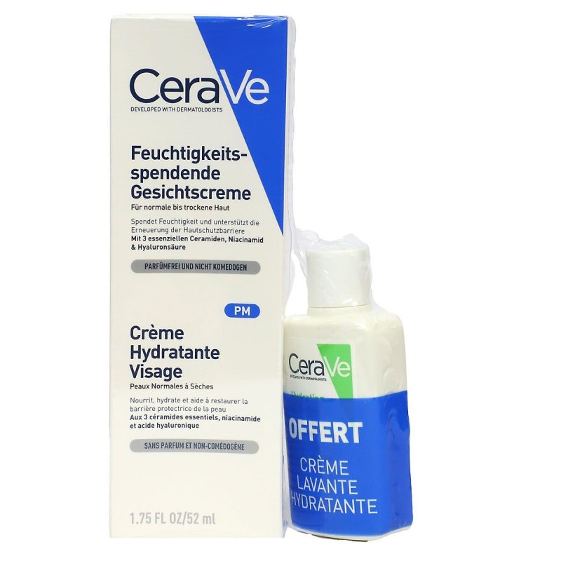 CERAVE CREME HYDRATANTE VISAGE 52ML + CREME LAVANTE HYDRATANTE