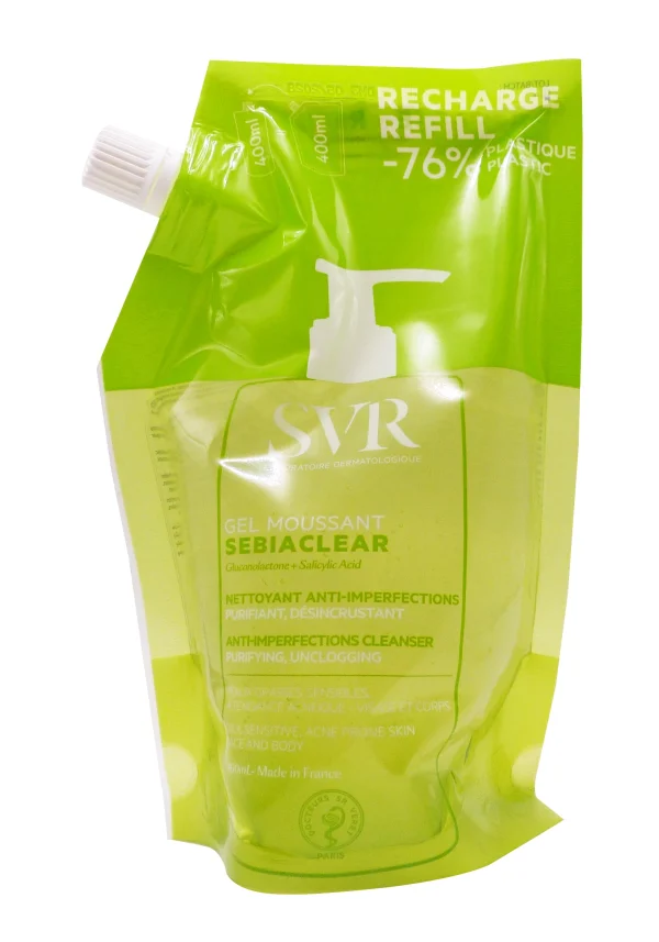 gel moussant sebiaclear svr recharge 400 ml
