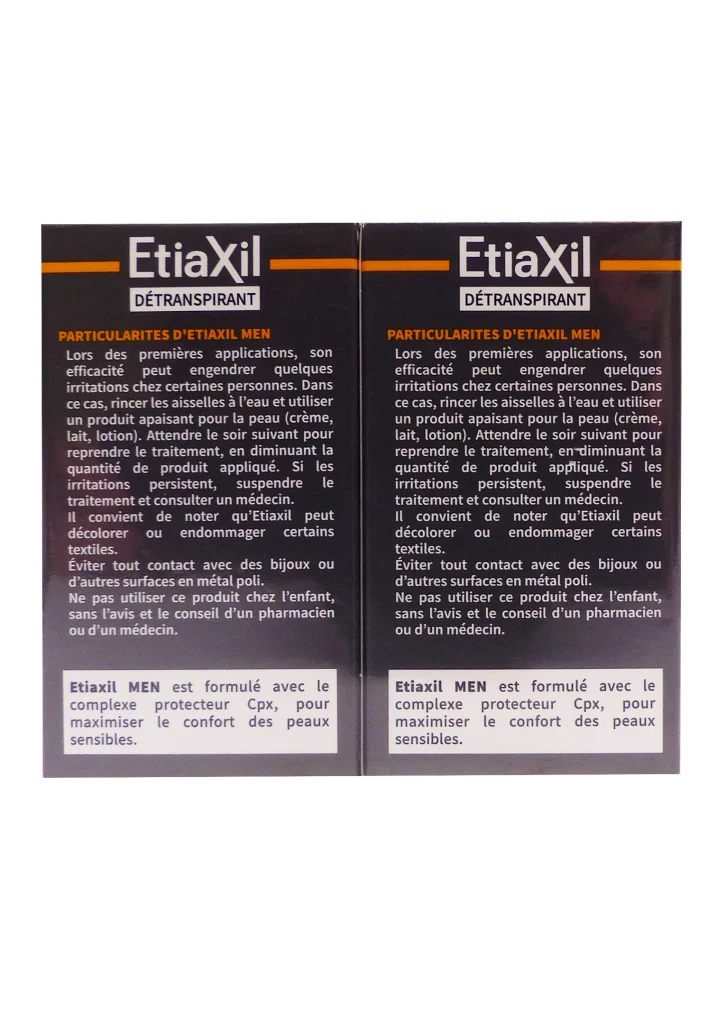 ETIAXIL MEN DETRANSPIRANT ROLL-ON LOT DE 2 X 15 ML 3 etiaxil detranspirant lot men dos
