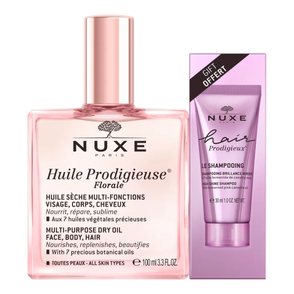 NUXE HUILE PRODIGIEUSE FLORALE 100ML + SHAMPOOING 30 ML OFFERT