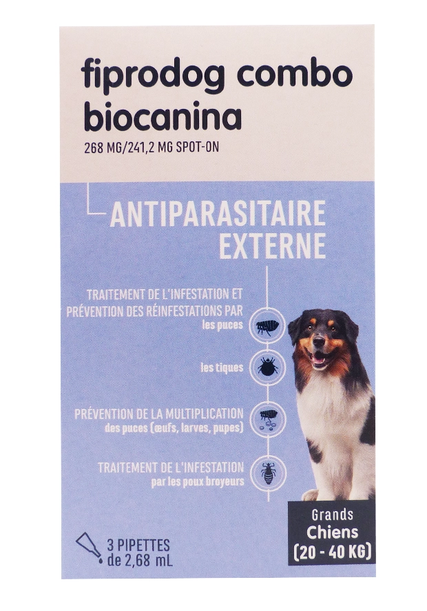 fiprodog combo biocanina 20-40 kg