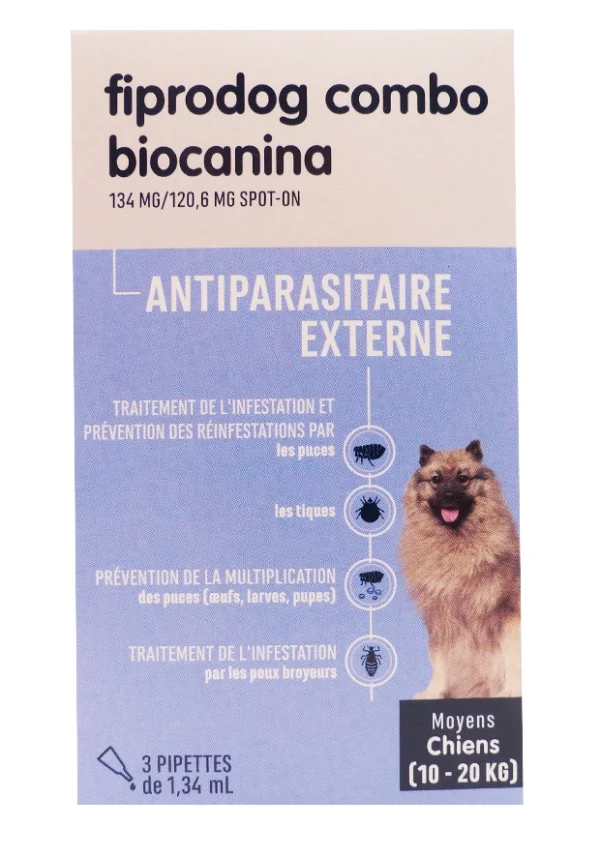 fiprodog combo biocanina chiens 10-
