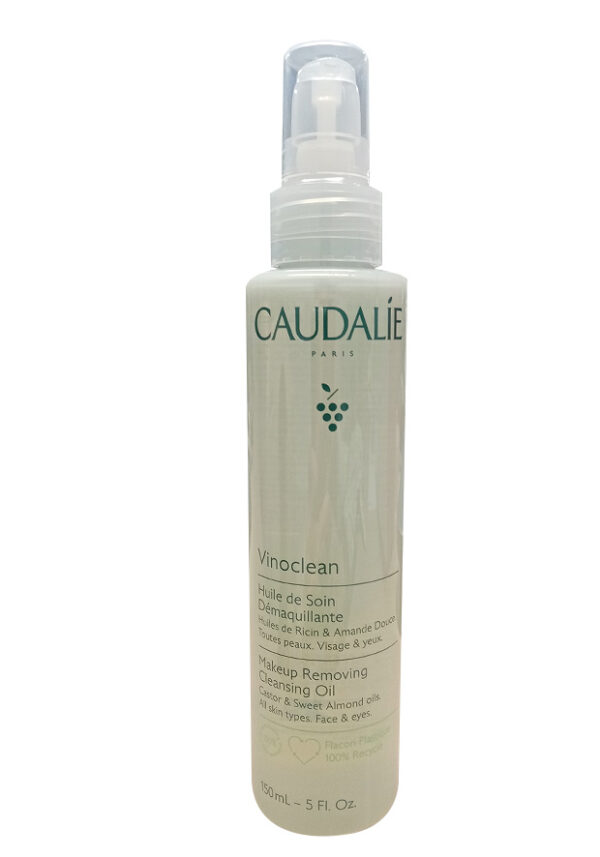 L'huile de soin démaquillante Vinoclean 150ml de Caudalie élimine efficacement le maquillage, même waterproof, tout en nourrissant et hydratant la peau. Adaptée à toutes les peaux.