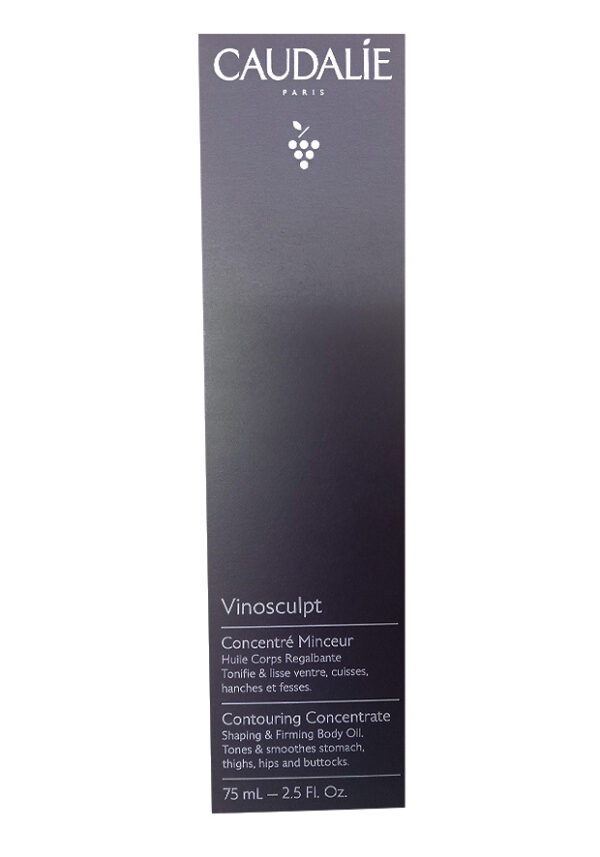 Le Concentré Minceur Vinosculpt 75ml affine, lisse et tonifie la silhouette. Formule naturelle enrichie en huiles essentielles pour une peau plus ferme et tonique.