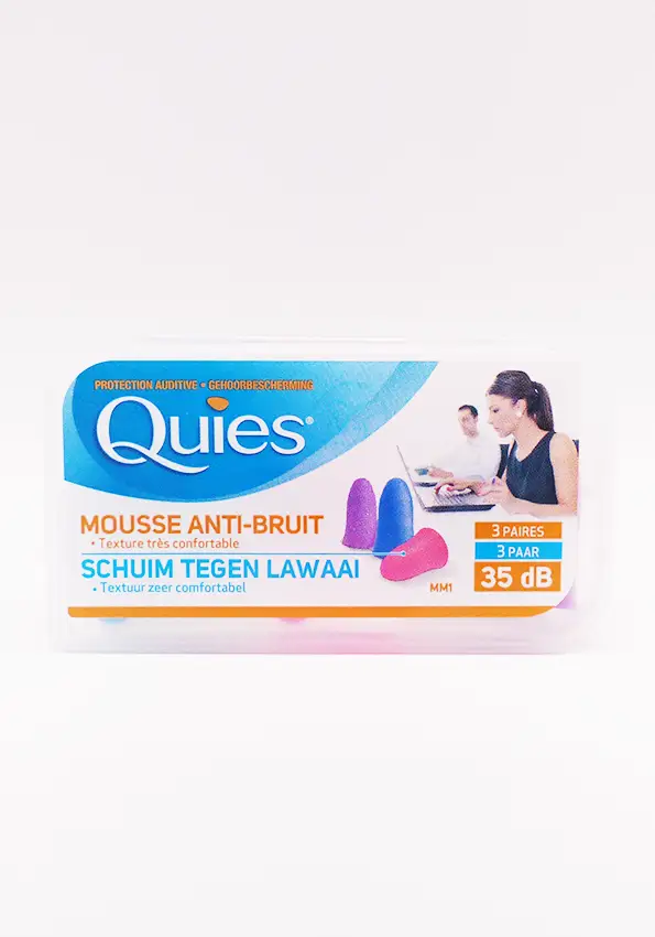 Quies mousse anti bruit 35DB violet rose bleu