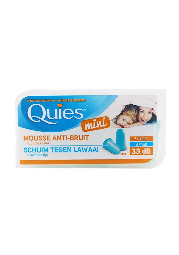 Quies mousse anti bruit mini 33 dB 3 paires