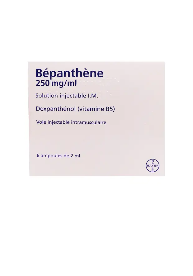 Bépanthène250 mg/mL solution injectable 6 ampoules de 2mL