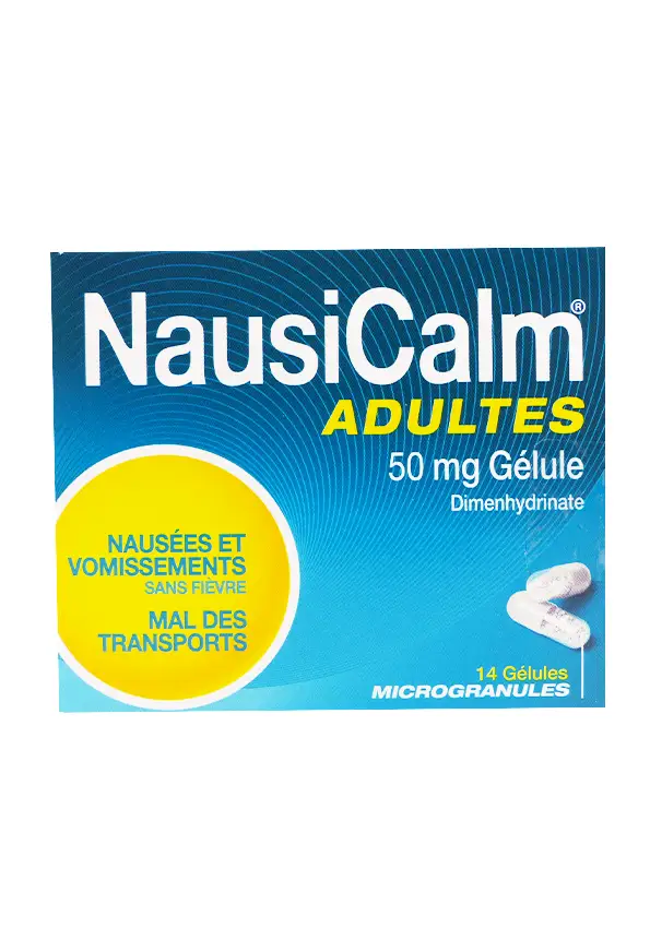 nausicalm adulte 50mg 14 gelules