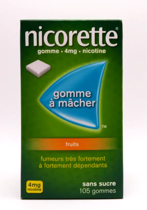 nicorette 105 gommes 4 mg fruits