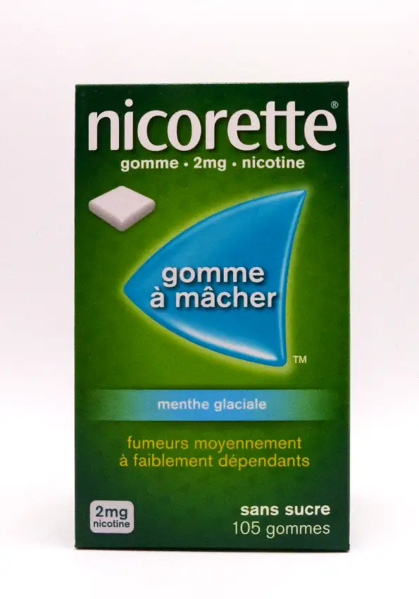 nicorette 2 mg 105 gommes sans sucre