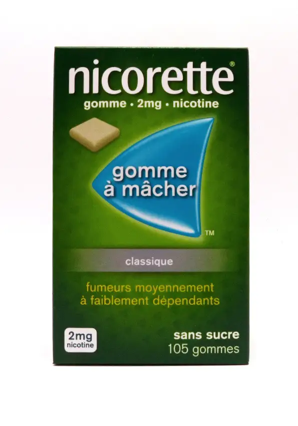 nicorette 2mg 105 gommes sans sucre