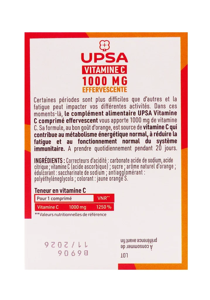 upsa vitamine c 1000 mg effervescente dos