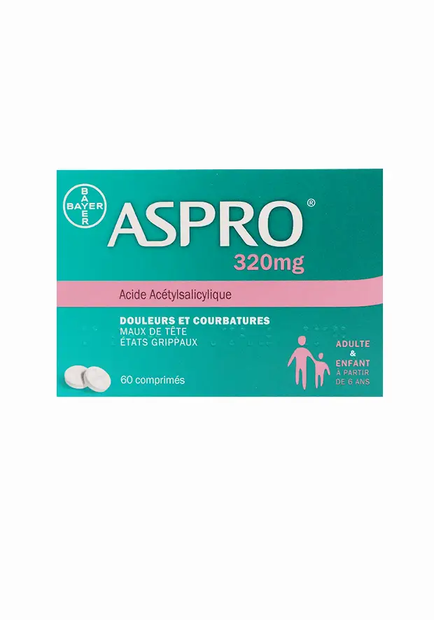 Aspro 320 mg 60 comprimés