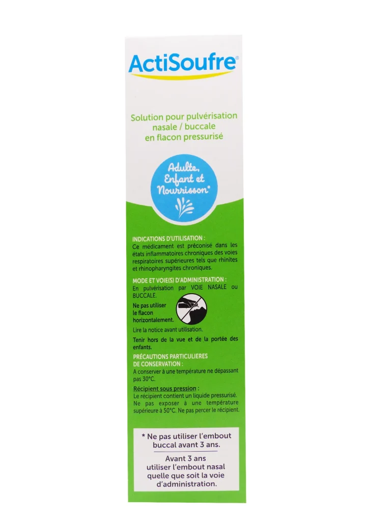 ACTISOUFRE SOLUTION POUR PULVERISATION NASALE 100ML 3 actisoufre dos