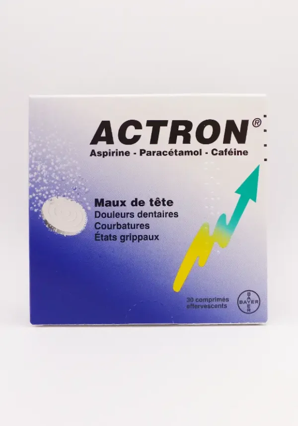 actron maux de tête 30 comprimés effervescents