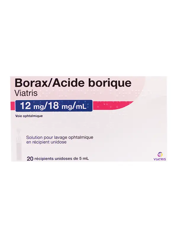 borax acide borique 12-18 20 unidoses de 5mL viatris