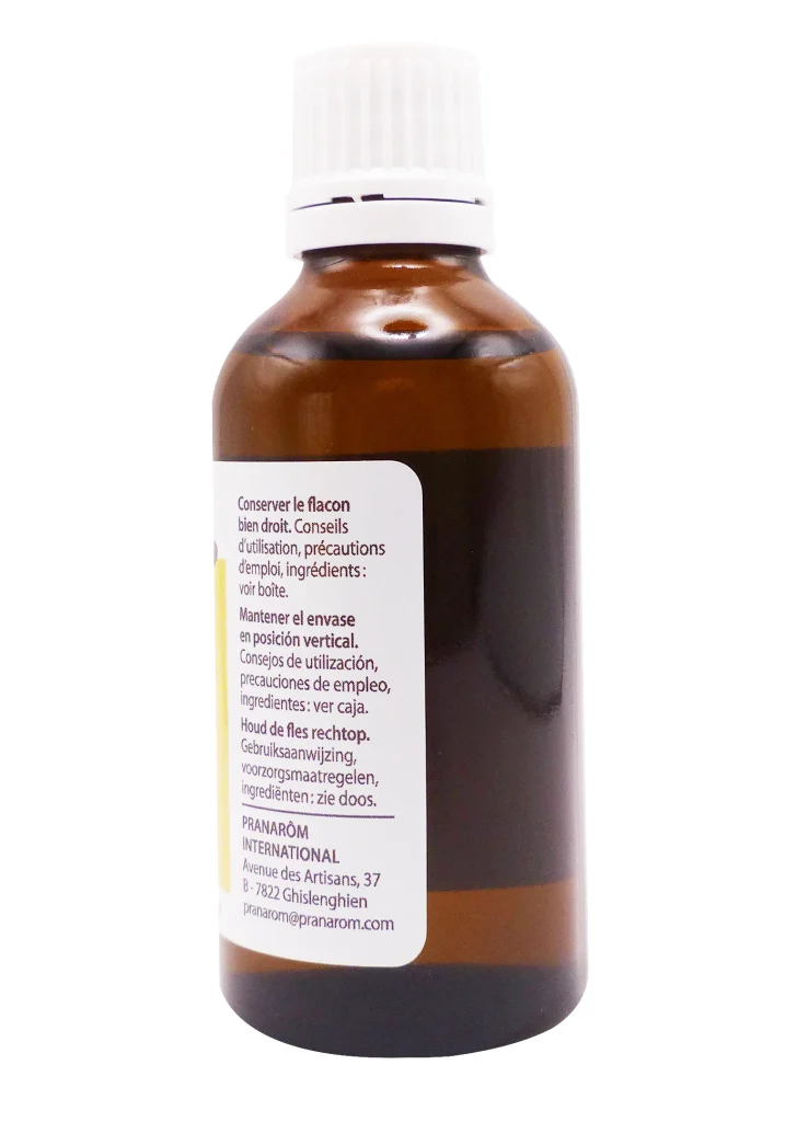 HUILE VEGETALE D'ONAGRE 50ML PRANAROM 4 dos huile vegetale 2