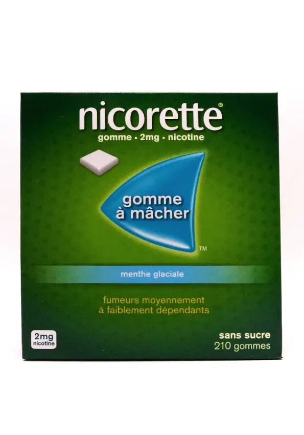 nicorette 2mg 210 gommes sans sucre