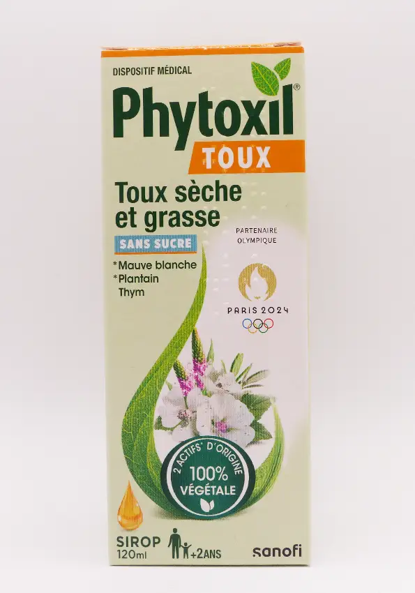 phytoxyl toux sèche et grasse sans sucre sirop 120 mL