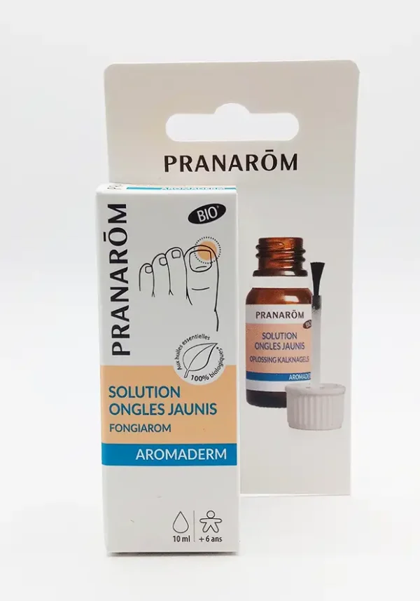 Solution ongle jaunis fongiarom bio 10 mL aromaderm Pranarom