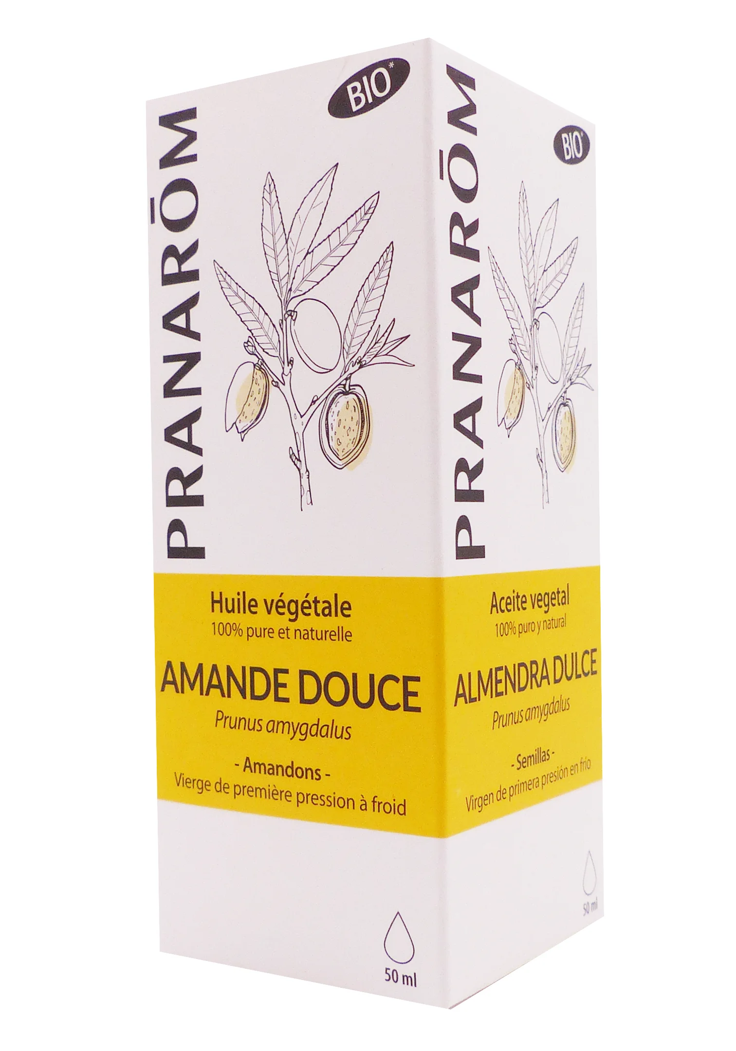 HUILE VEGETALE D'AMANDE DOUCE 50ML PRANAROM 1 pranarom amande douce huile vegetale