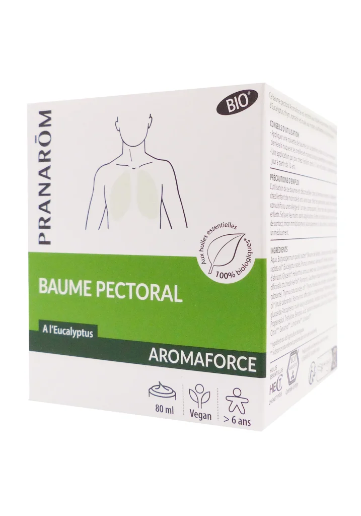 BAUME PECTORAL BIO AROMAFORCE 80ML PRANAROM 2 pranarom baume pectoral aromaforce 80 ml