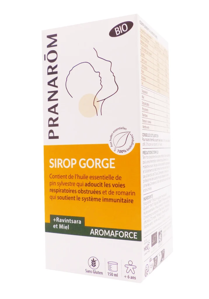 SIROP GORGE MIEL RAVINTSARA BIO AROMAFORCE 150ML PRANAROM 2 pranarom sirop