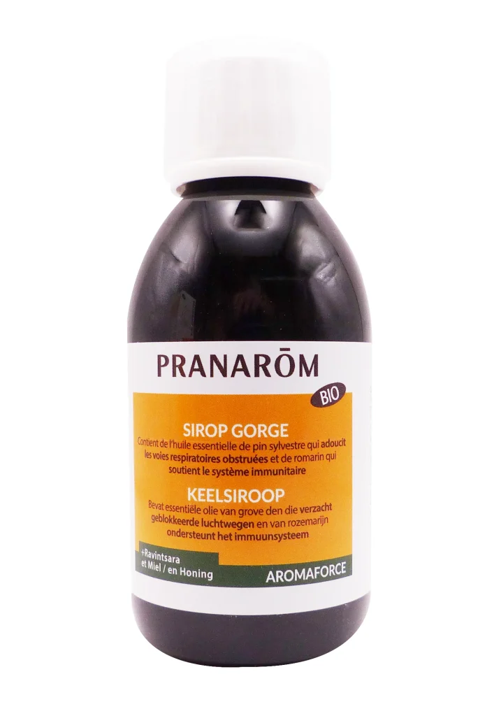 SIROP GORGE MIEL RAVINTSARA BIO AROMAFORCE 150ML PRANAROM 3 pranarom sirop gorge