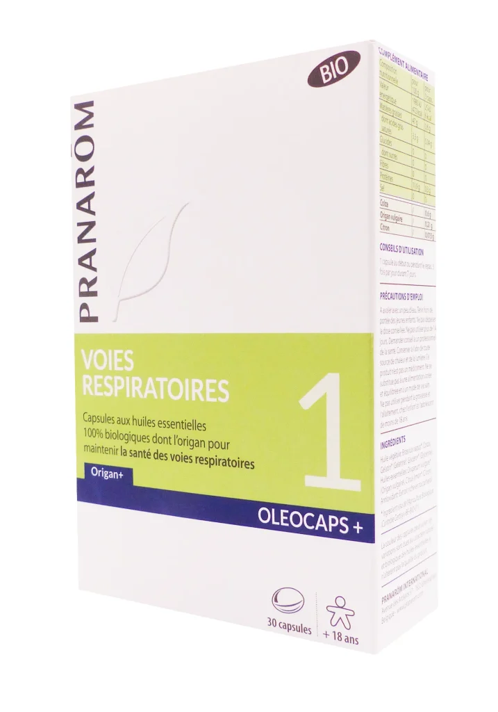 CAPSULES VOIES RESPIRATOIRES BIO OLEOCAPS + PRANAROM 2 pranarom voies respiratoires