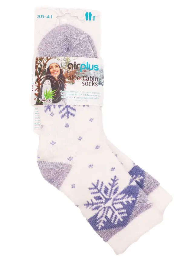 Chaussettes airplus 35-41 femme flocon violets