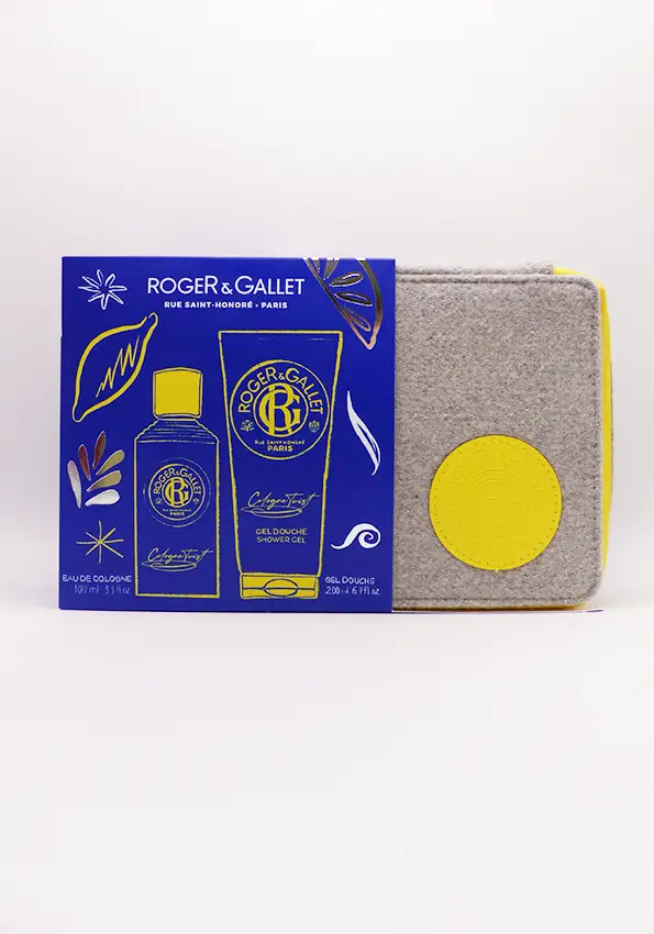 Roger & gallet trousse cologne jaune