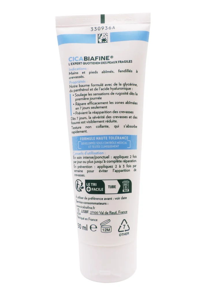 CICABIAFINE BAUME CREVASSES MAINS ET PIEDS 50ML 4 cicabiafine dos tube