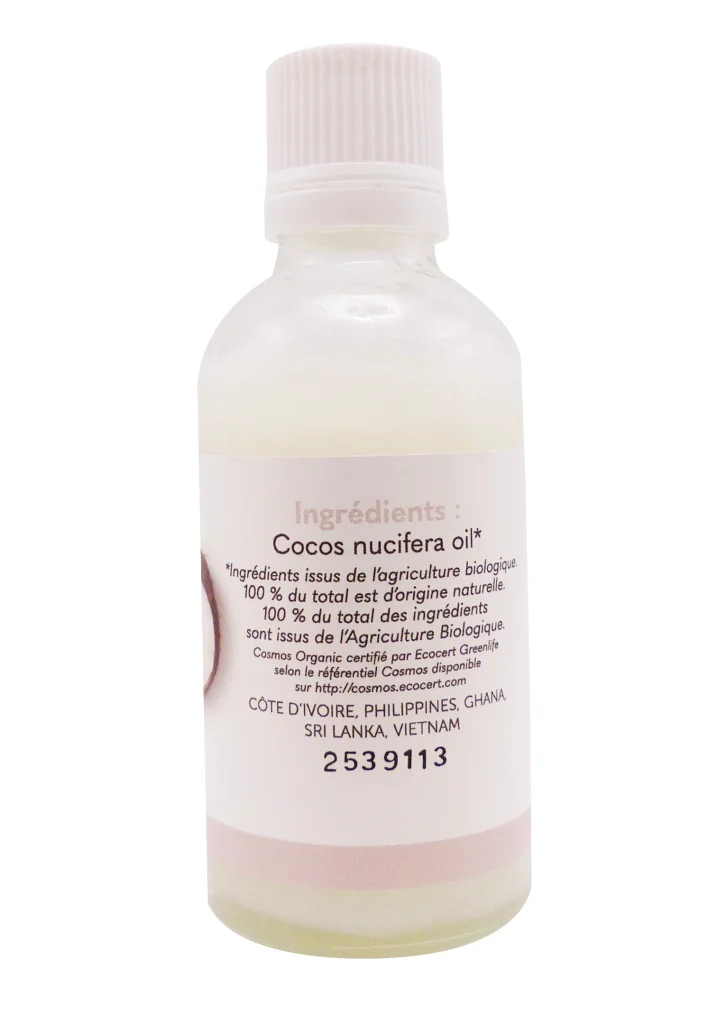 PHARMASC HUILE VEGETALE DE COCO 50ML 4 coco huile flacon dos