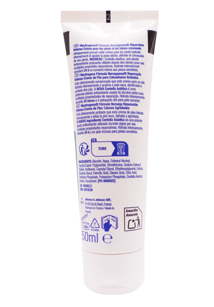 NEUTROGENA PIED CREME TALONS CREVASSES 50ML 4 dos creme neutrogena