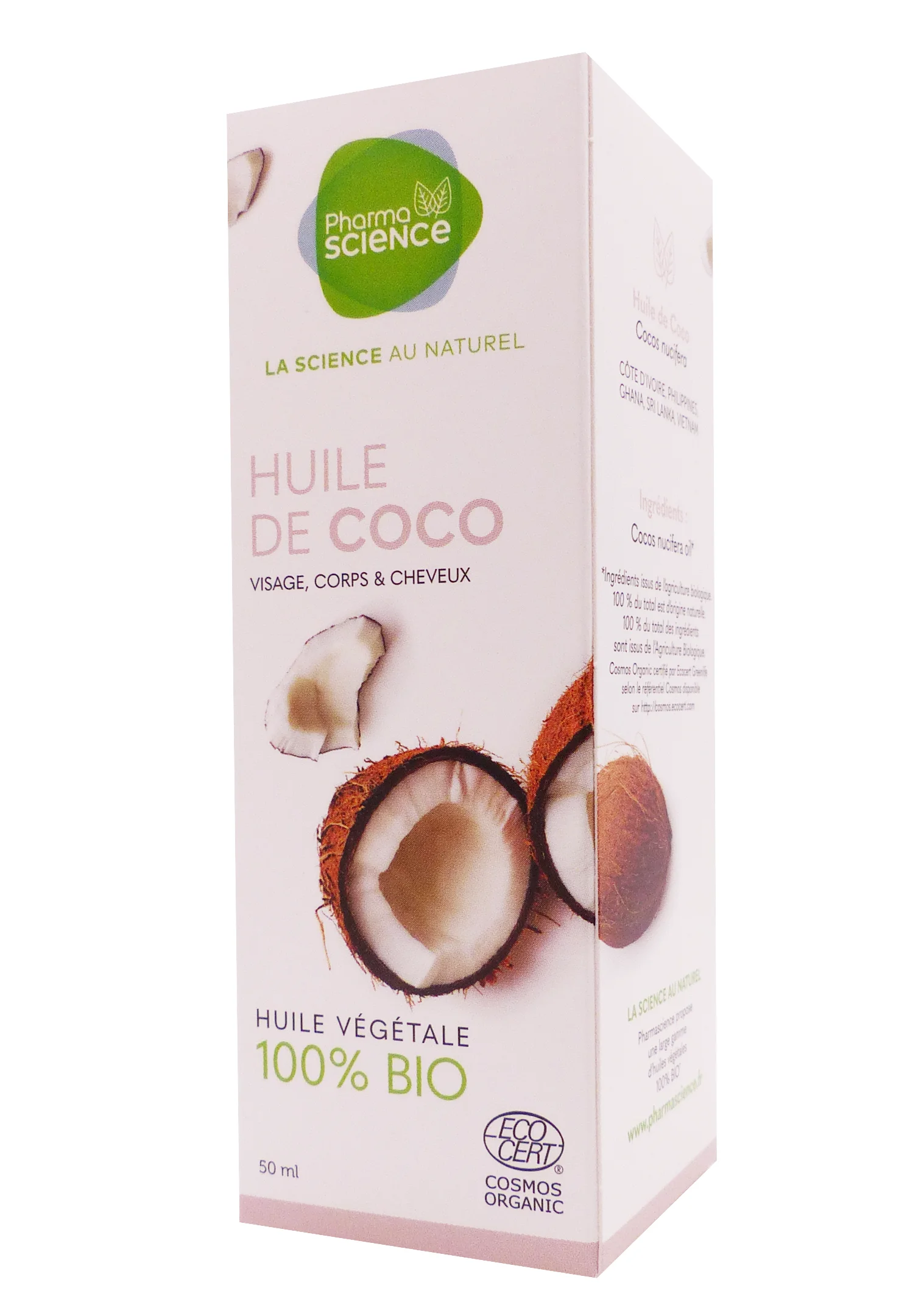 PHARMASC HUILE VEGETALE DE COCO 50ML 1 huile de coco