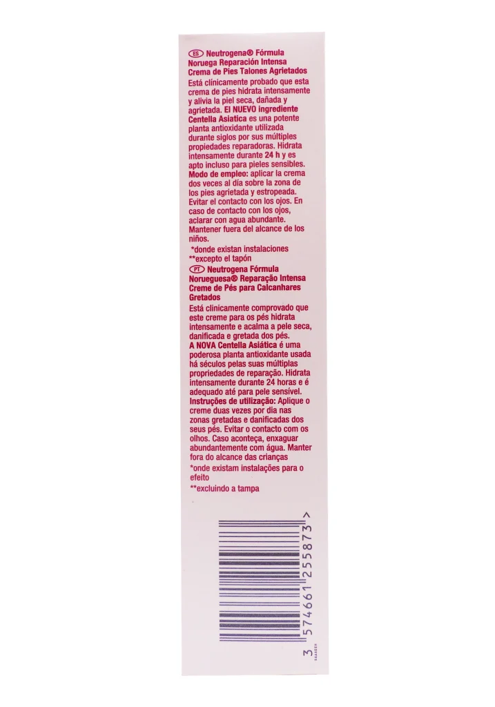 NEUTROGENA PIED CREME TALONS CREVASSES 50ML 5 neutrogena dos
