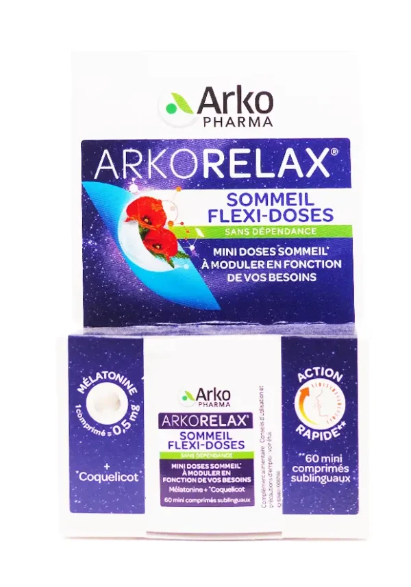 arko relax sommeil flexi doses 60 mini comprimés sublinguaux