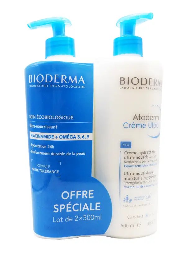 bioderma atoderm crem ultra lot 2x500ml