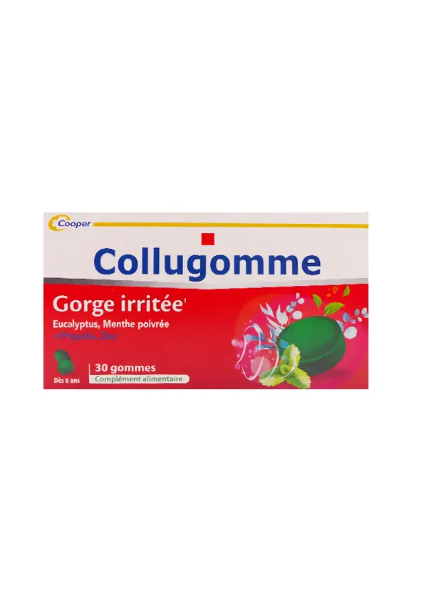 collugomme 30 gommes pour gorge irritée