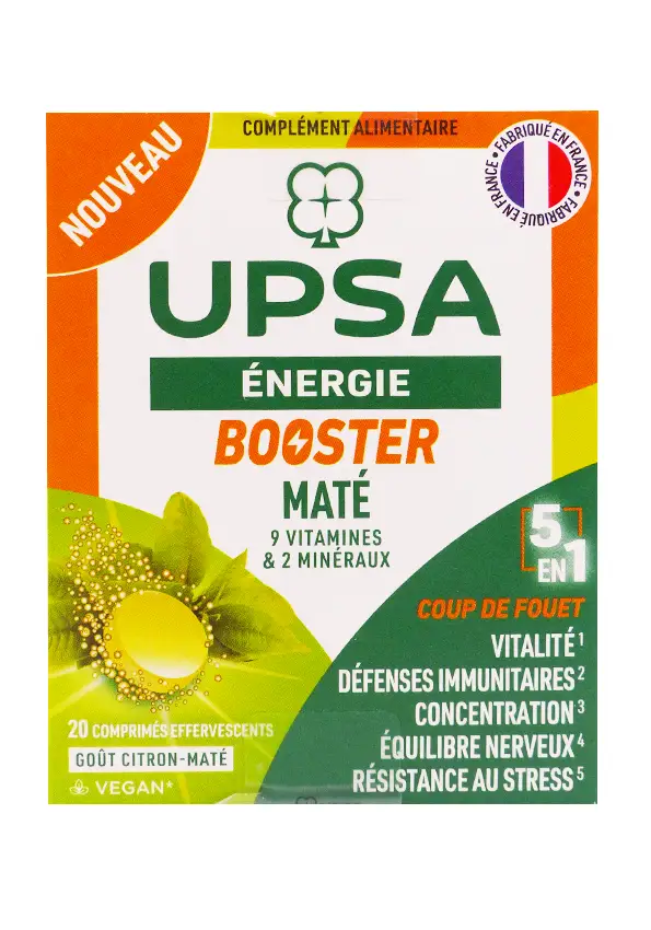 energie booster 20 comprimés effervescents citron-maté