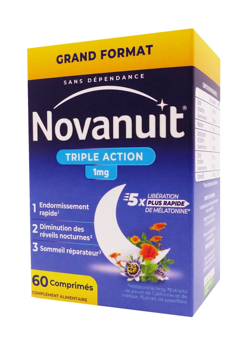 novanuit grand format 60 comprimés