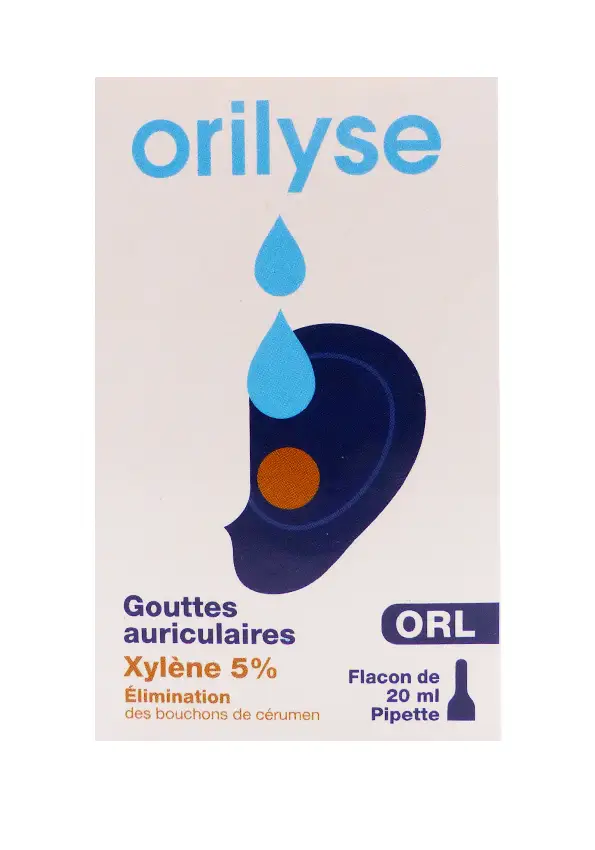 orilyse gouttes auriculaires flacon pipette de 20mL