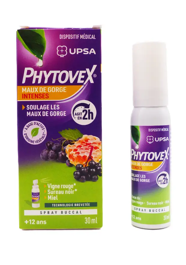 phytovex maux de gorge intenses spray buccal 30ml