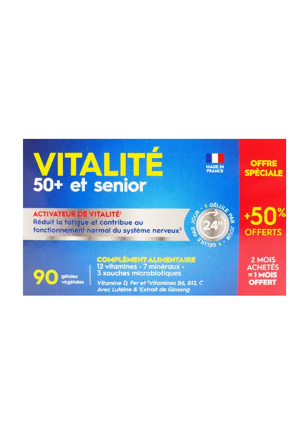 vitalité 50+ et sénior 90 gélules