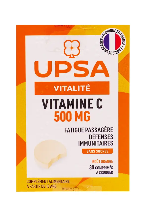 vitamine c 500mg 30 comprimés a croquer orange