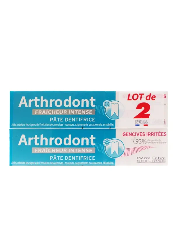 arthrodont fraicheur intense lot de 2 dentifrices